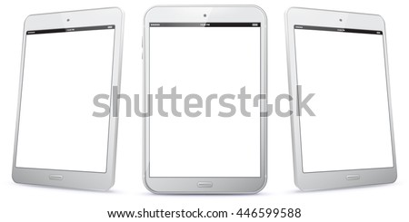 Tablet Computer Vector Illustration. 
