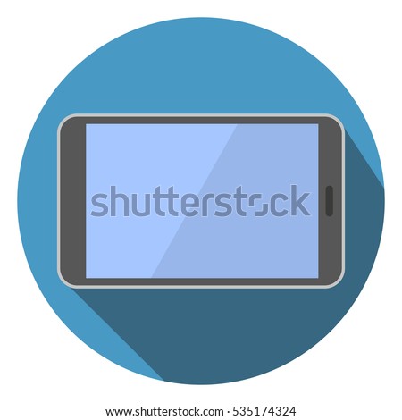 Tablet Computer Flat Icon Vector Illustration
