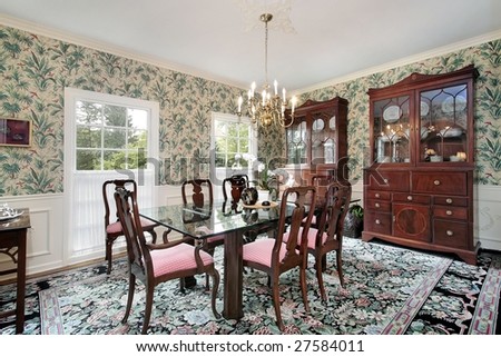 Formal dining room with buffet