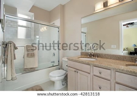 Master bath in suburban home