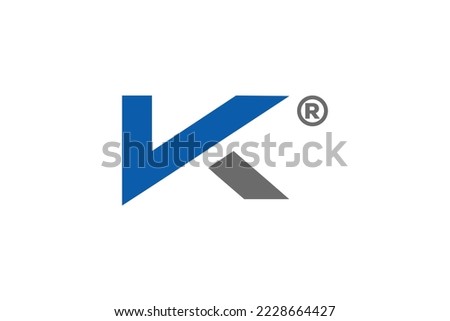 K Letter Mark Logo Design Template