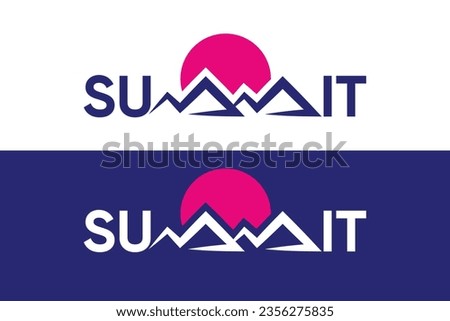 Minimal and Professional letter summit vector logo design 