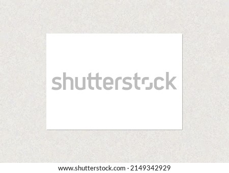 Paper frame of bulletin board affixed to the rough wall Foto stock © 