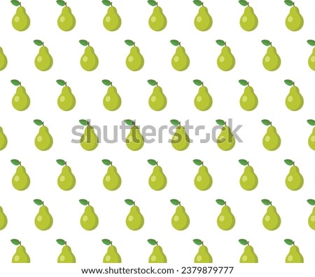 green pears pattern repeated fruits objects 