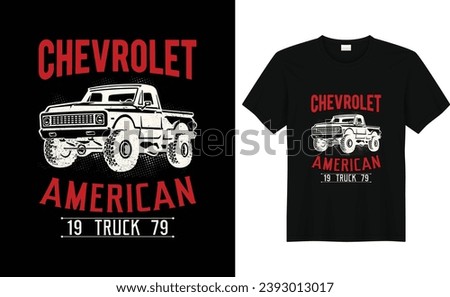 Chevrolet American 1979 Truck,American classic Vintage Style with truck T-Shirt Design