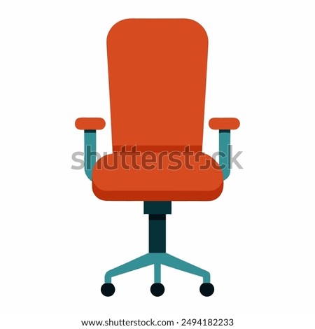 Office Chair Vector Illustration . This is an editable and printable vector 