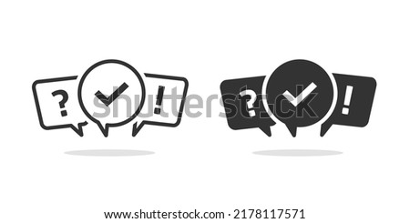 Quiz time game icon black and white vector logo or poll contest survey bubble with question mark pictogram line outline stroke art image for competition or questionnaire label image  