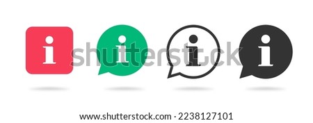 Info hint tip icon logo simple red green pictogram vector, i manual ui help desk advice bubble, information glyph label symbol thin line art outline linear clipart graphic design, round square button