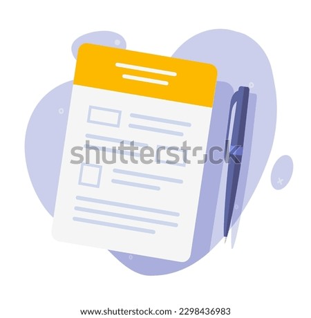 Application claim form filling 3d icon vector graphic illustration image, tax mortgage loan document paper list illustration, bank statement agreement, survey questionnaire modern clipart