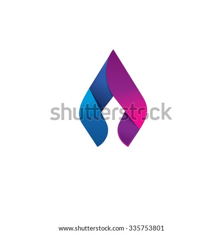 Flame vector logo design template concept. Spear and lance sharp element icon. Beauty and elegant identity ornament. Natural gas business company modern trendy fresh energy abstract symbol design. 