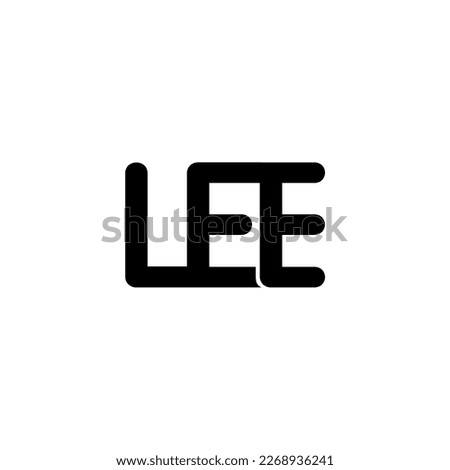 LEE initial letter monogram logo initial