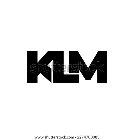 KLM initial letter monogram logo
