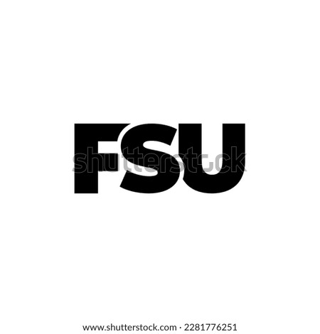 FSU initial letter monogram logo