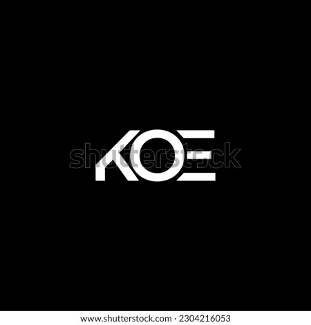 KOE initial letter monogram logo