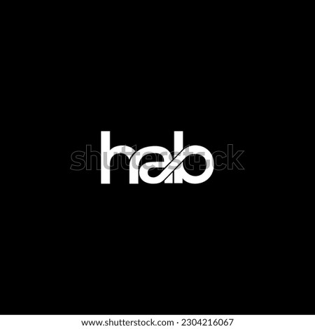 hab initial letter monogram logo