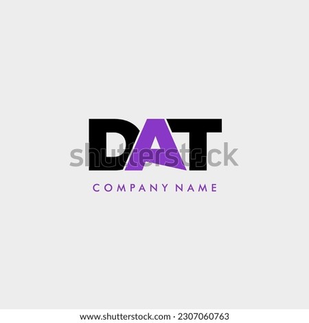 DAT initial letter monogram logo