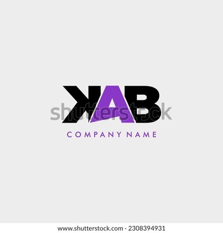 KAB initial letter monogram logo