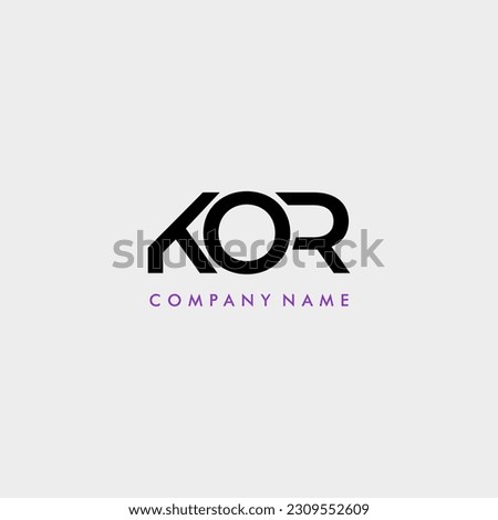 KOR initial letter monogram logo