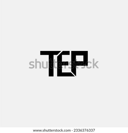 TEP initial letter monogram logo