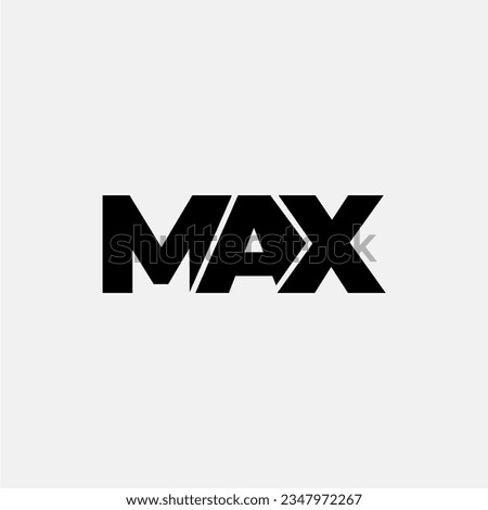 MAX initial letter monogram typography logo vector