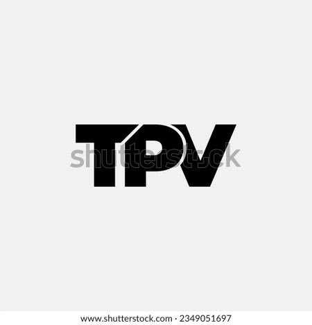 TPV initial letter monogram typography logo vector