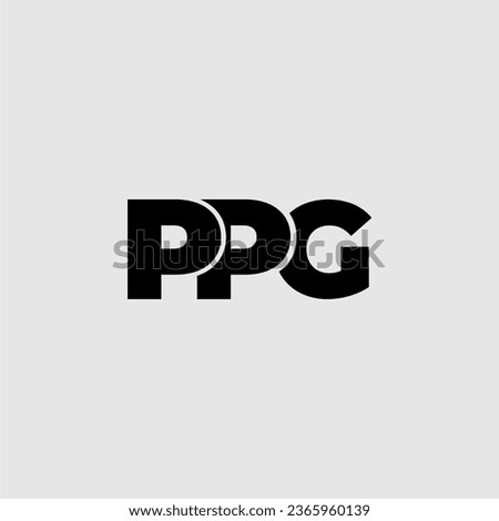 PPG initial letter monogram typography logo vector