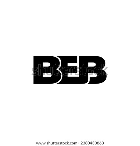 BEB initial letter monogram typography logo vector
