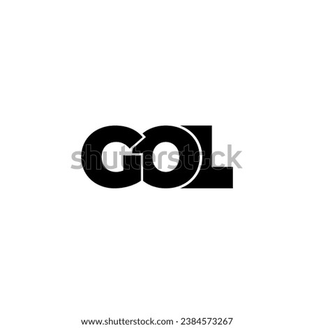 GOL initial letter monogram typography logo vector