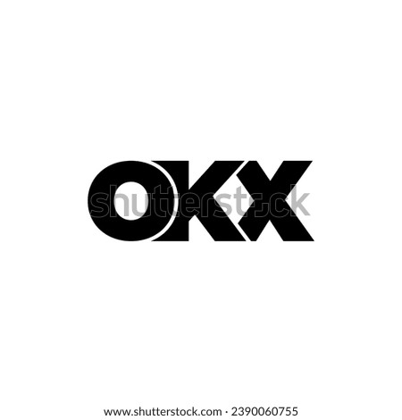 OKX letter monogram typography logo vector