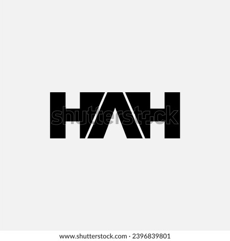 HAH letter monogram typography logo vector