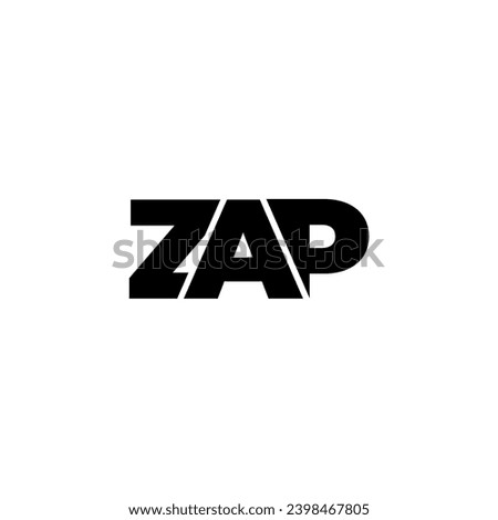 ZAP letter monogram typography logo vector