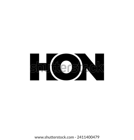 HON letter monogram typography logo vector