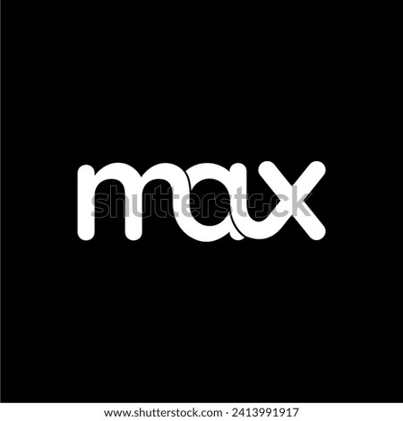 MAX letter monogram typography logo vector