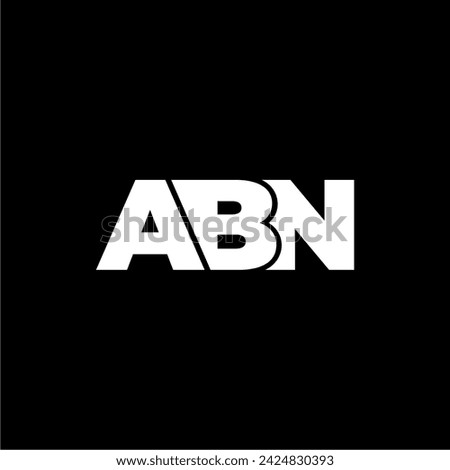 ABN letter monogram typography logo vector