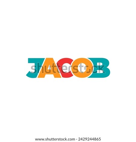 JACOB name lettering typhography text illustration vector