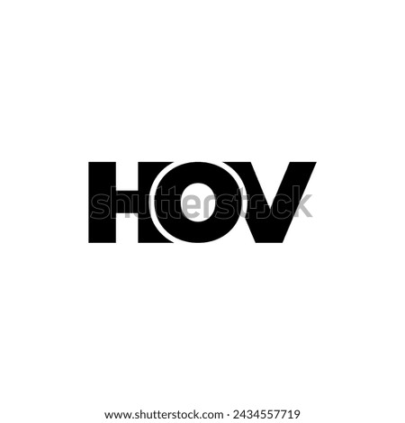 HOV letter monogram typography logo vector