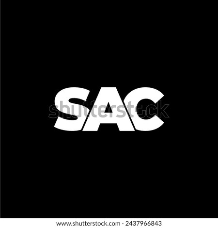 SAC letter monogram typography logo