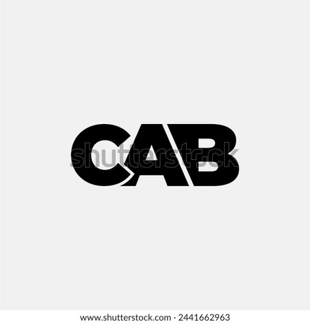 CAB letter monogram typography logo