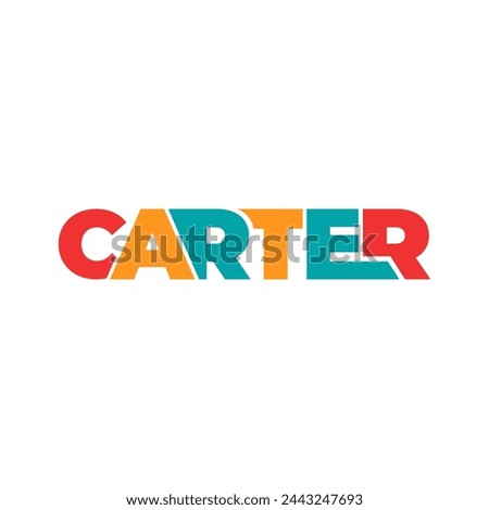 CARTER name lettering typhography text illustration vector