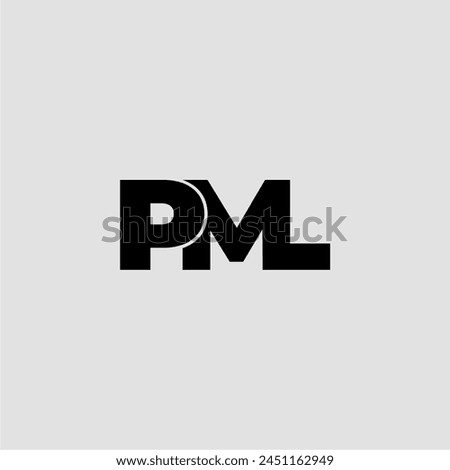 PML letter monogram typography logo
