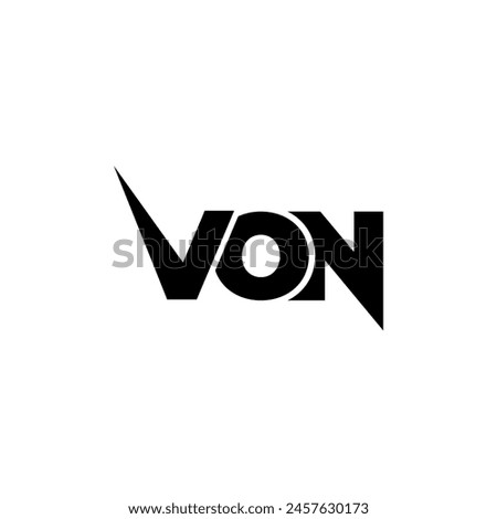 VON letter monogram typography logo