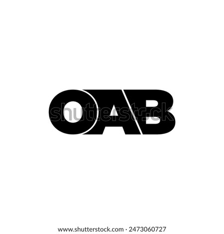 OAB letter monogram typography logo