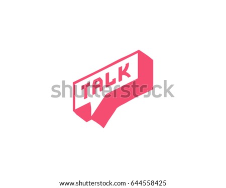 Talk vector logotype