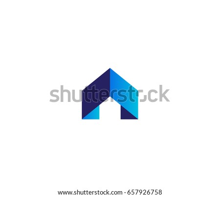 Arrow house vector logo