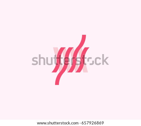 The letter gh stripe vector logo