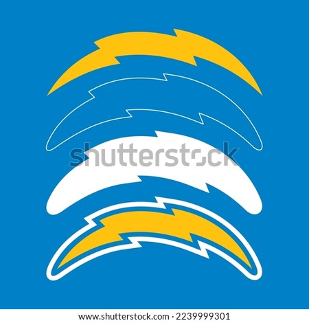 This logo is inspired by a yellow lightning made against a blue background indicating a sky.