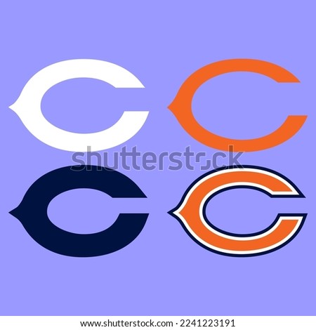 This logo was inspired by the letter C, in a set consisting of three colors, namely white, orange and blue, and was created using a blue background.