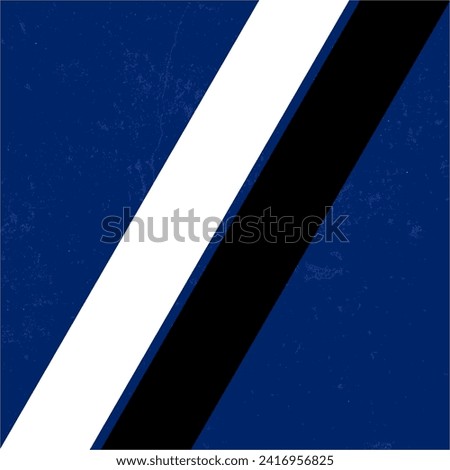 This a blue background with two stripes black and white.