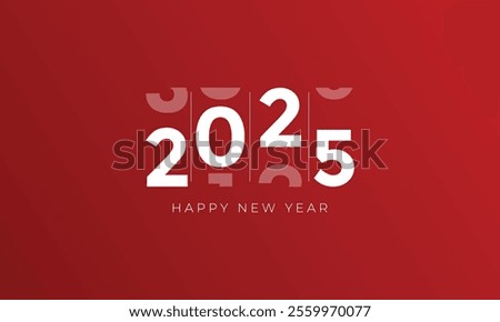 Happy New Year 2025 Celebration Banner Design with 2025 Illustration on isolated gradient Background Countdown 2025. vector illustration.