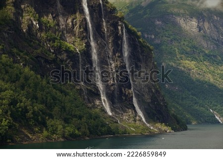 Similar – Image, Stock Photo Seven Sisters Waterfall Side View